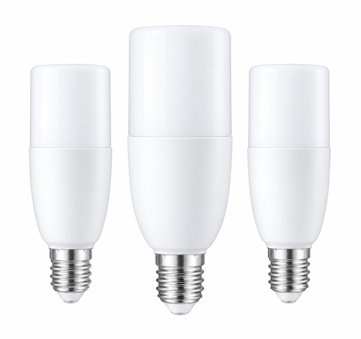 Slim cylindrical LED bulb with E27 base, shown on a white background.