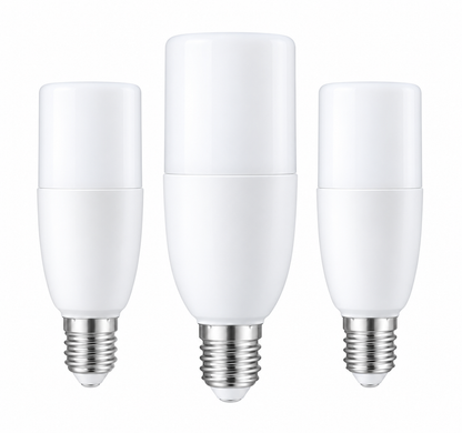 Slim cylindrical LED bulb with E27 base, shown on a white background.
