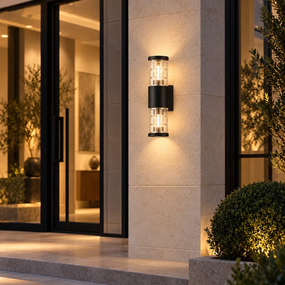 Rectangle Outdoor Wall Lantern - Black, Single or Double Light
