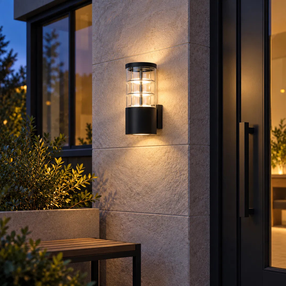 Rectangle Outdoor Wall Lantern - Black, Single or Double Light